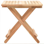 vidaXL Solid Walnut Wood Foldable Side Table - Space-Saving Square End Table for Living Room/Bedroom/Patio - Preassembled