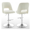 Best Quality Furniture Bs250-Bs257 Bar Stools, Set Of 2, Beige/Silver