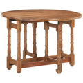 vidaXL Solid Mango Wood Round Dining Table – 43.3" Diameter Sturdy Wooden Dinner Table - Natural Grain, Durable and Decorative - Farmhouse Style