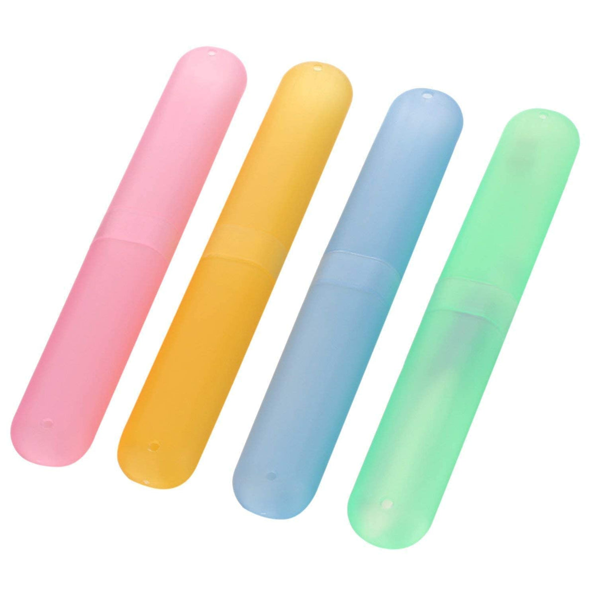 MeeTo Anti Bacterial Toothbrush Container/Holder/Case/Travel Covers (Multicolor) (Pack of 4)