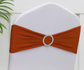 Gankar Terracotta Chair Sashes 50 Pack, Chair Bows Sashes For Birthday, Spandex Chair Sashes For Wedding, Party Decor, Terracott