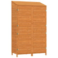 vidaXL Outdoor Storage Shed - Solid Fir Wood Construction, Ideal Backyard, Lawn, Outdoor Space Storage - Sturdy, Elegant Brown F