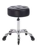 Frniamc Rolling Salon Stool With Wider Round Seat- Height Adjustable Heavy-Duty Chair With Wheels For Salon Esthetician And Home