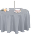 Fitable Round Table Cover Outdoor And Indoor Tablecloth - Washable Waterproof Wrinkle Free Table Cloth With Zipper And Umbrella