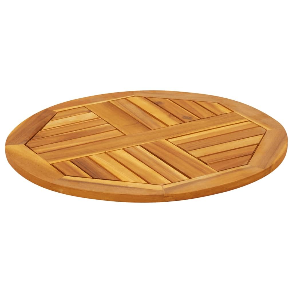 vidaXL Solid Acacia Wood Round Table Top Diameter 60 x 2 cm