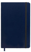 Accuprints Hard Bound Diary Or 5.8 * 8.3 Inches Notebook Diary With Elastic Lock Pu Leather Pages 200 For Office Parent (Navy Bl