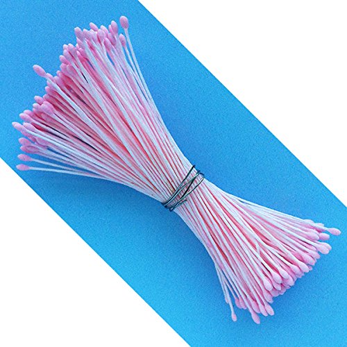 Small Round Tip Flower Stamen (Pink) by World of Sugar Art