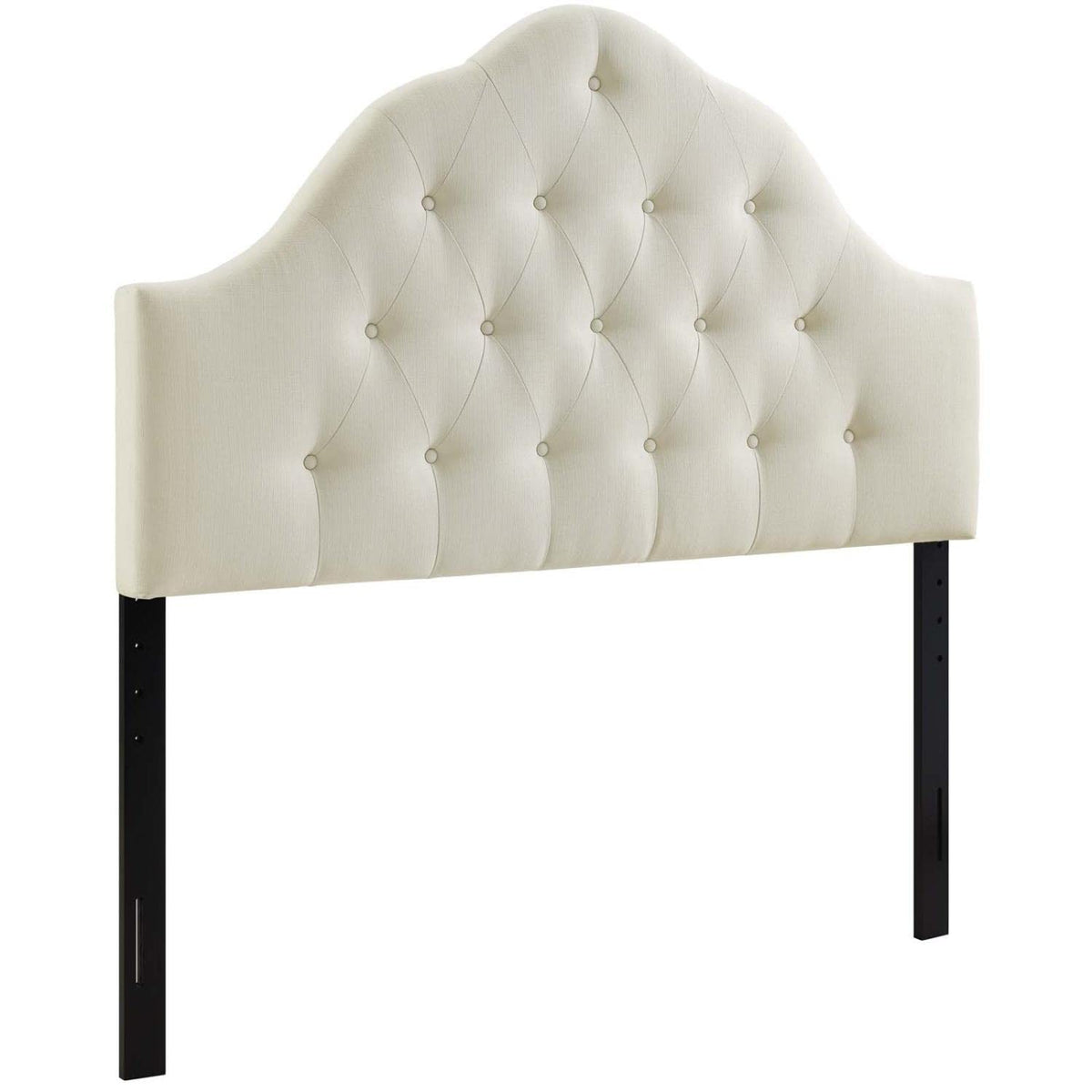 Modway Mod-5164 Sovereign Tufted Button Linen Fabric Upholstered Full Headboard In Ivory