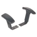 Alera ALEIN49AKA10B Optional Height-Adjustable T-Arms for Essentia and Interval Series Chairs - Black (1-Pair)