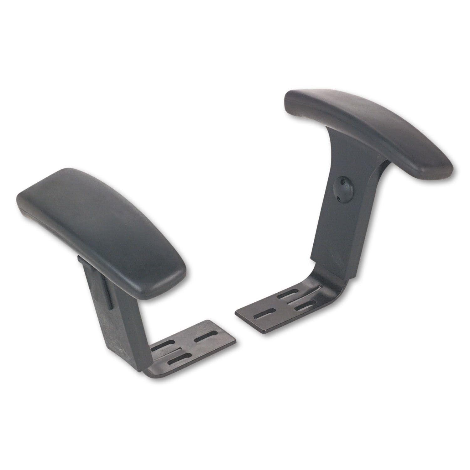 Alera ALEIN49AKA10B Optional Height-Adjustable T-Arms for Essentia and Interval Series Chairs - Black (1-Pair)