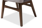 Baxton Studio Monte Mid-Century Modern Walnut Wood Round 5-Piece Dining Set