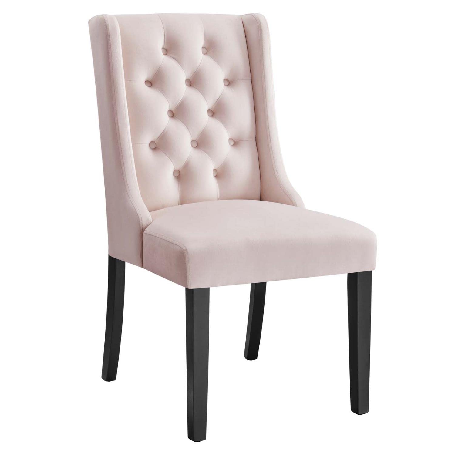 Modway Baronet Velvet Set Of 2 Dining Chairs With Pink Finish Eei-5013-Pnk
