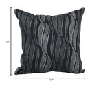 Blazing Needles Square Polyester Jacquard Throw Pillows, 17", Clove Onyx 4 Count