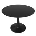 Bristol, 40 Round dining table in Black Base with White top