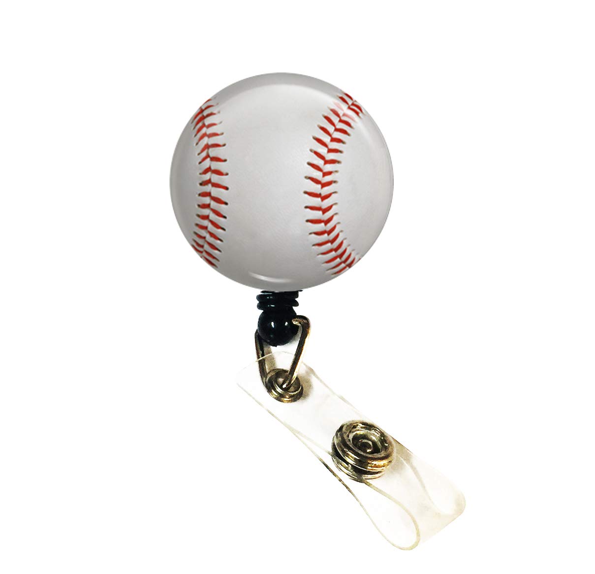 Wigspedia Retractable Name Tag Id Badge Holder Reel/Id Badge Holder - Baseball (Belt Cllip)