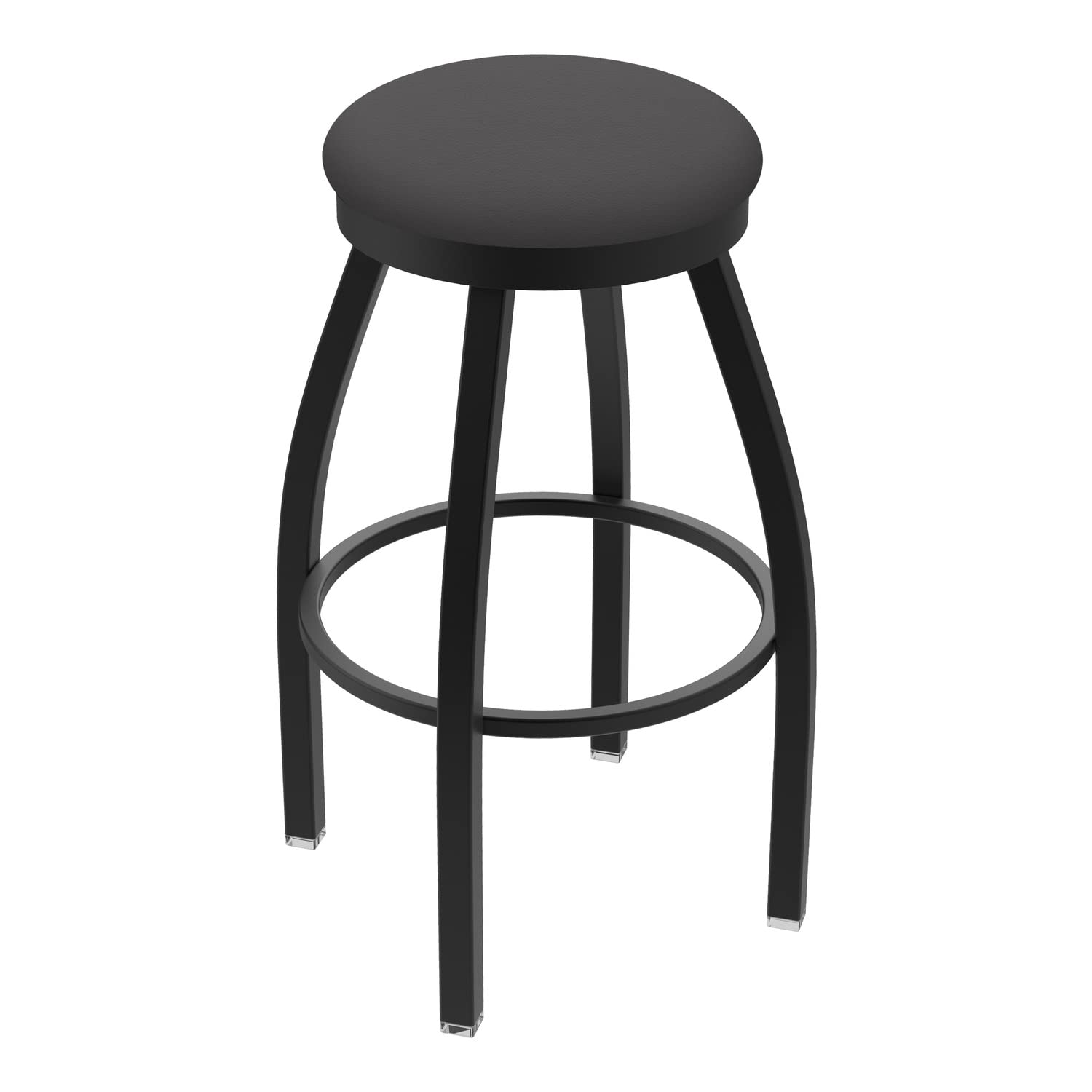 802 Misha 25 Swivel Counter Stool with Black Wrinkle Finish and Canter Storm Seat
