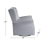 ACME Swivel Chair with Button Tufted in Gray