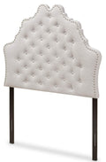 Baxton Studio Hilda Modern and Contemporary Greyish Beige Fabric Twin Size Headboard