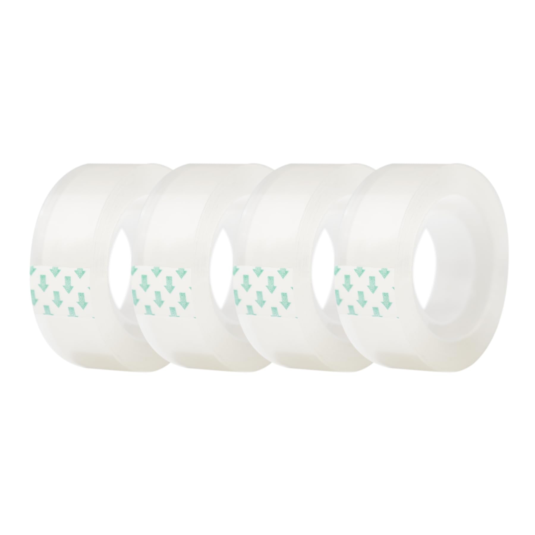 Ykimok 4 Rolls Transparent Clear Tape Refills For Dispenser, Sturdy Tape(Not Easily Tear), 0.7 Inch, 27.3 Yard, Perfect For Offi