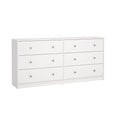 Portland 6 Drawer Double Dresser, White