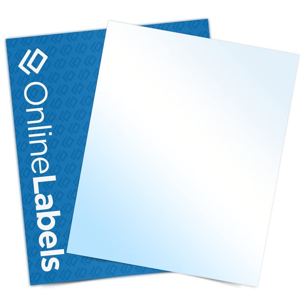 8.5 X 11 White Gloss Sticker Paper (Inkjet Printers Only) - 250 Sheets - Full Sheet Labels - Onlinelabels