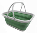 Sammart 15L (4 Gallon) Collapsible Basket With Handle - Portable Outdoor Picnic Basket/Crate - Foldable Shopping Bag - Space Sav