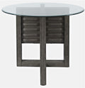 Jofran Inc. Altamonte Contemporary 48 Round Dining Table with Glass Top