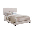 Coaster Home Furnishings Boyd Transitional Fabric Upholstered Twin Size Panel Bed Frame 50-inch Headboard Ivory 350051T