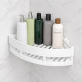 DAOUTIME Corner Bathroom Shelf Wall Mounted, Self Adhesive Shower Organizer Rack, Waterproof Plastic Storage Stand for Kitchen,