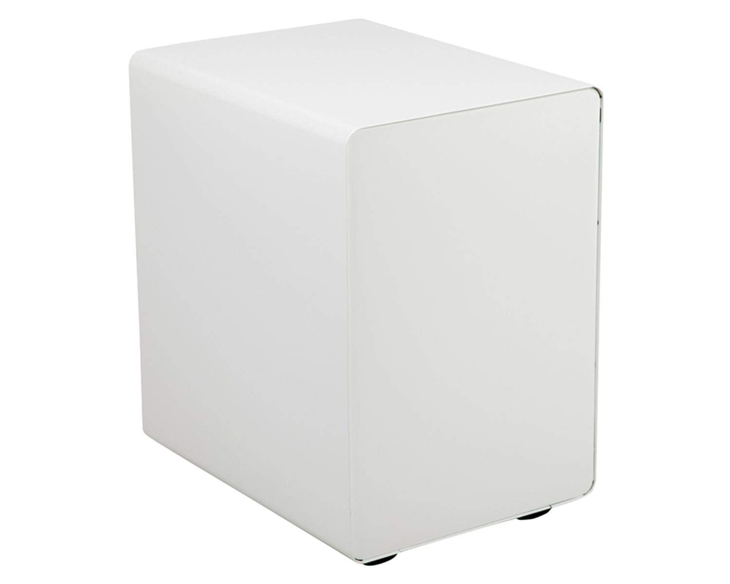 Flash Furniture Wren Ergonomic 3-Drawer Mobile Locking Filing Cabinet With Anti-Tilt Mechanism And Hanging Drawer For Legal & Letter Files, White