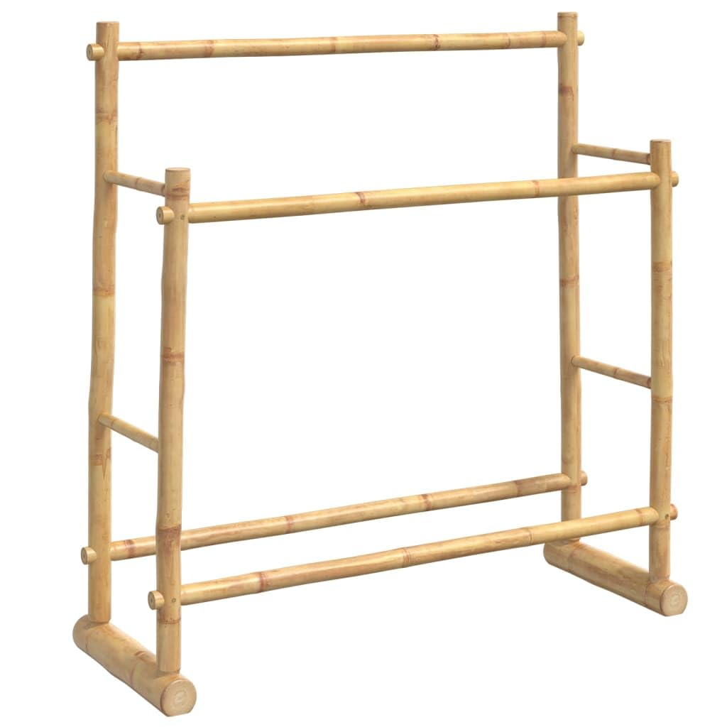 vidaXL Clothes Rack - Bamboo - Brown - 39.4 x 11.8 x 39.4 Inches - 2 Hanging Bars - Versatile Bamboo Clothes Stand - Minimal Maintenance Required
