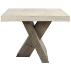 Kosas Home Durant Transitional Wood End Table in Antique White/Corsican Gray