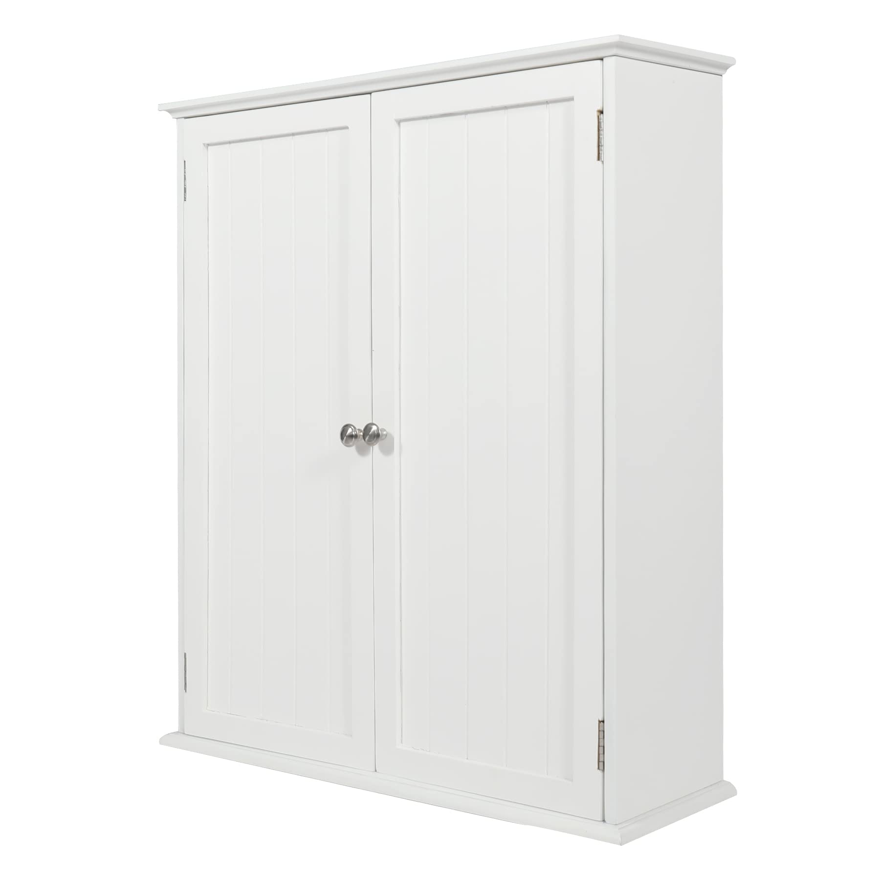 AKVOMBI Wall Mount Bathroom Storage Cabinet, White Bathroom Cabinet with Doors and Adjustable Shelves, Wall Cabinet for Bathroom