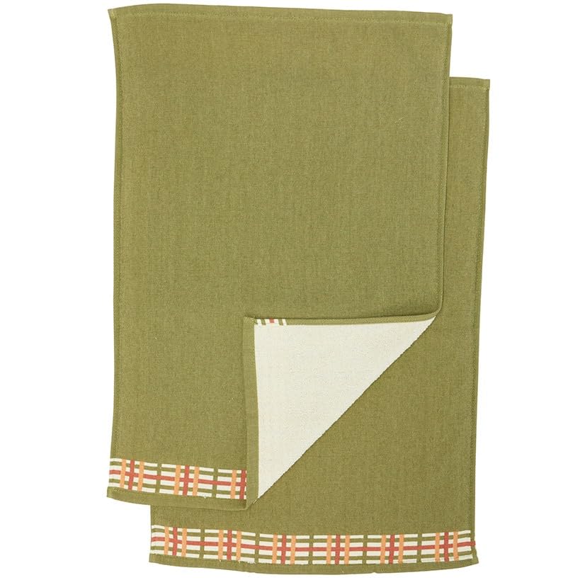 Yellow Plaid Bath Collection - Set of 2 Hand Towels