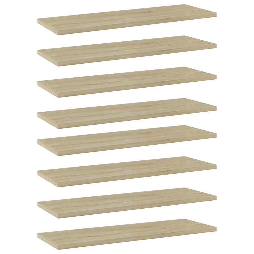 vidaXL Bookshelf Boards in Sonoma Oak, 8-Pack, Engineered Wood, Easy-to-Install, Versatile Home Storage Solution