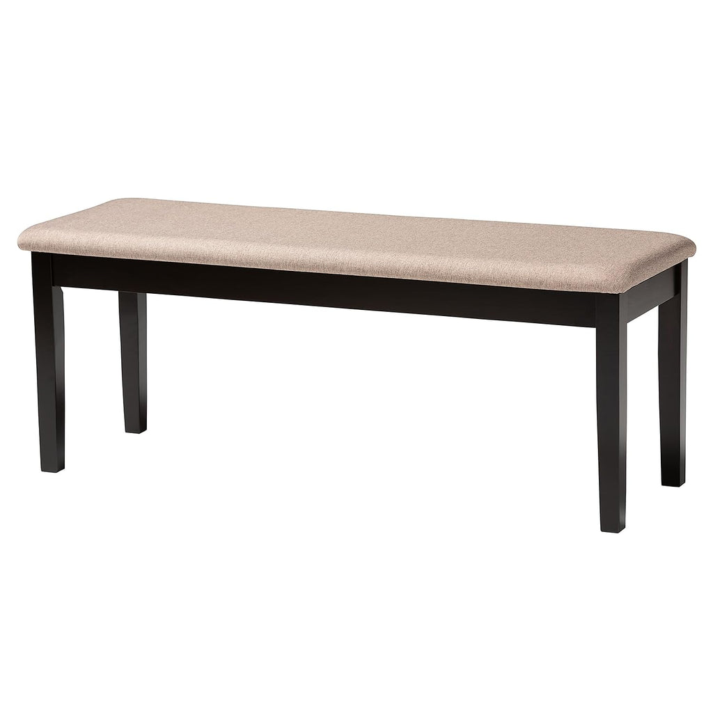Baxton Studio Olympia 59.06-inch W Dining Set, Beige/Espresso Brown, 6-Piece (2311318010916HT)