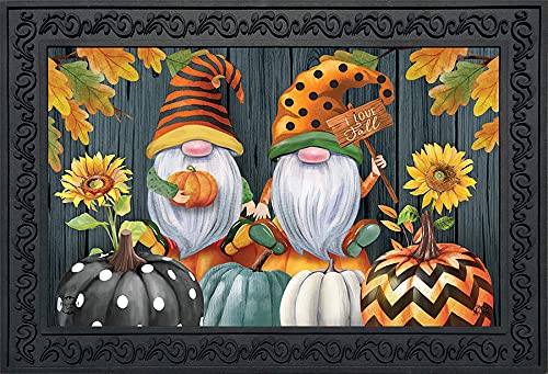Briarwood Lane Fall Gnomes Humor Doormat Autumn Patterned Pumpkins Indoor Outdoor 30' X 18'