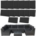 Frxeyaliz 14Pcs Outdoor Cushion Covers 25.6X25.6X4Inch Replacement Washable Waterproof Uv W/Zipper For 6-Seaters Sofa Patio Slip