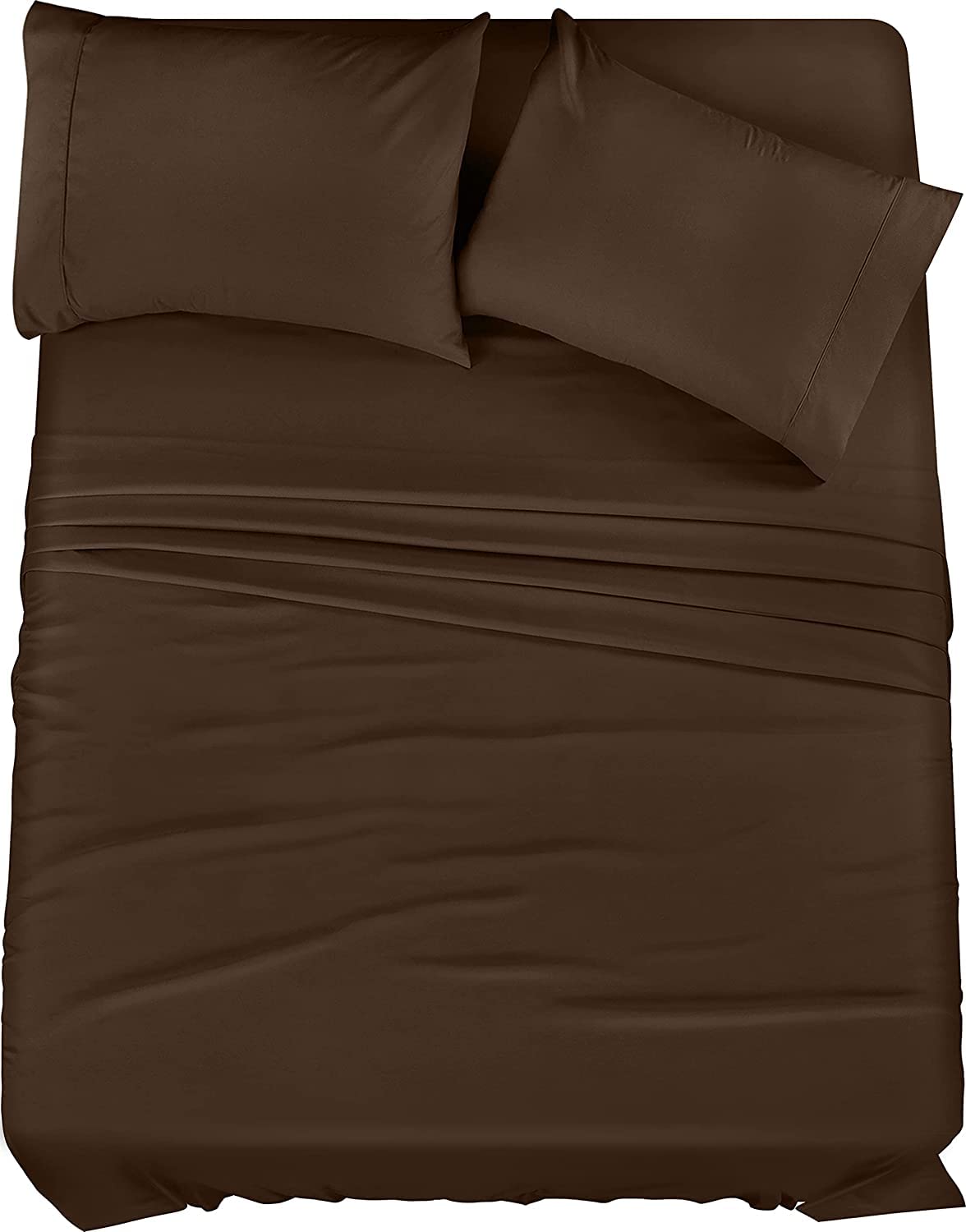 Utopia Bedding Full Bed Sheets Set - 4 Piece Bedding - Brushed Microfiber - Shrinkage And Fade Resistant - Easy Care (Full, Brow