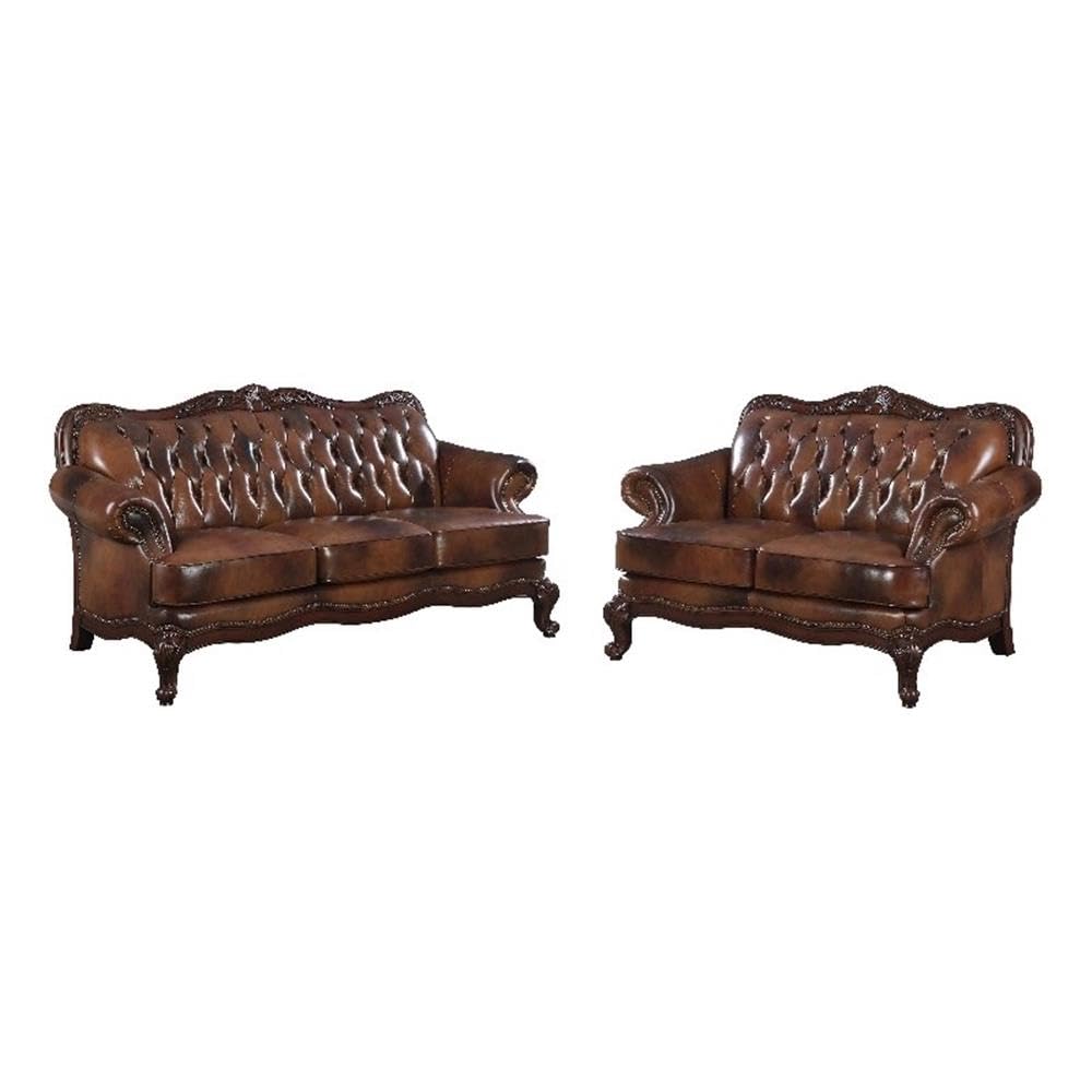 Coaster Victoria 2-Piece Sofa Set, Brown