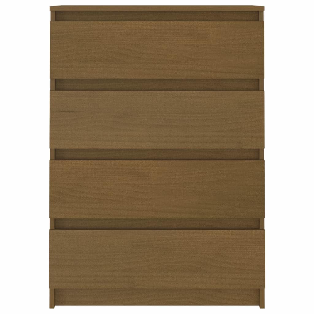 vidaXL Side Cabinet Honey Brown 23.6&quot;x14.2&quot;x33.1&quot; Solid Pinewood