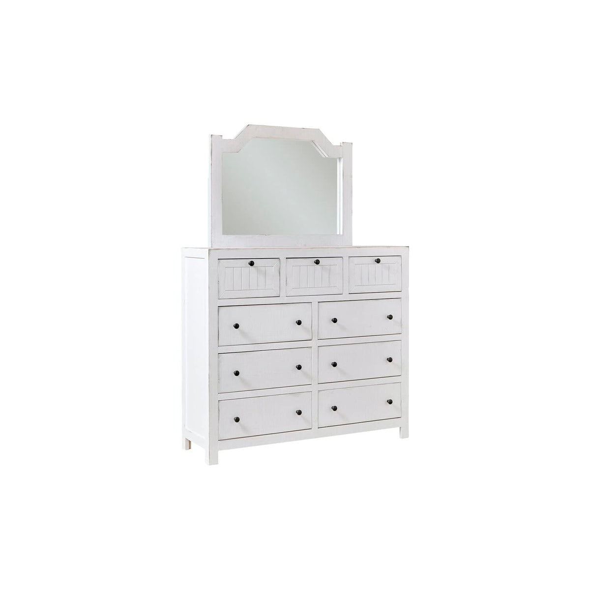 Progressive Furniture Elmhurst Drawer Dresser With Mirror, Cotton