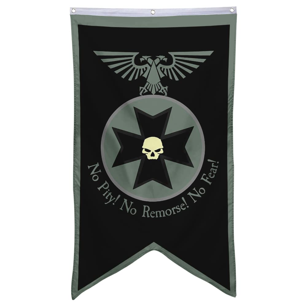 Bayyon Black Templars Banner Flag 30X50 Inch Man Cave Home Office Bed Room Decor