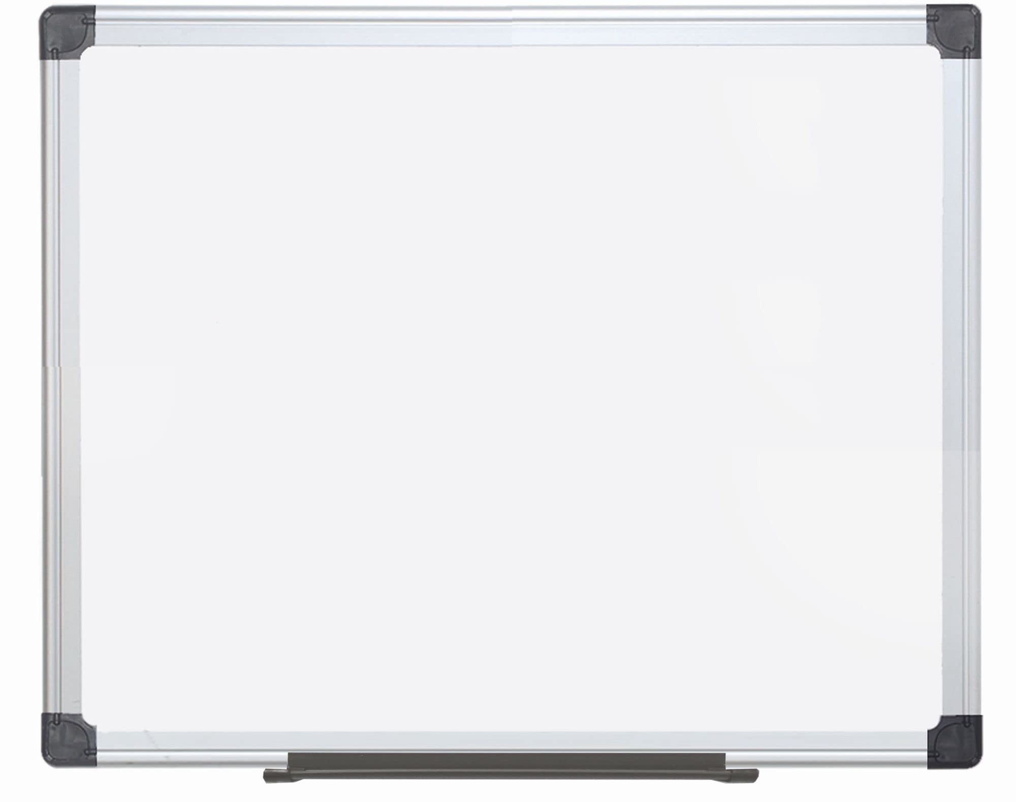 Mastervision Maya Series Double Sided Melamine Dry Erase White Board With Snap-On Marker Tray, 18' X 24', Aluminum Frame