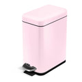 Home Zone Living 1.3 Gallon Bathroom Trash Can with a Lid, Stainless Steel Wastebasket with Slim Shape and Step Pedal for Home a