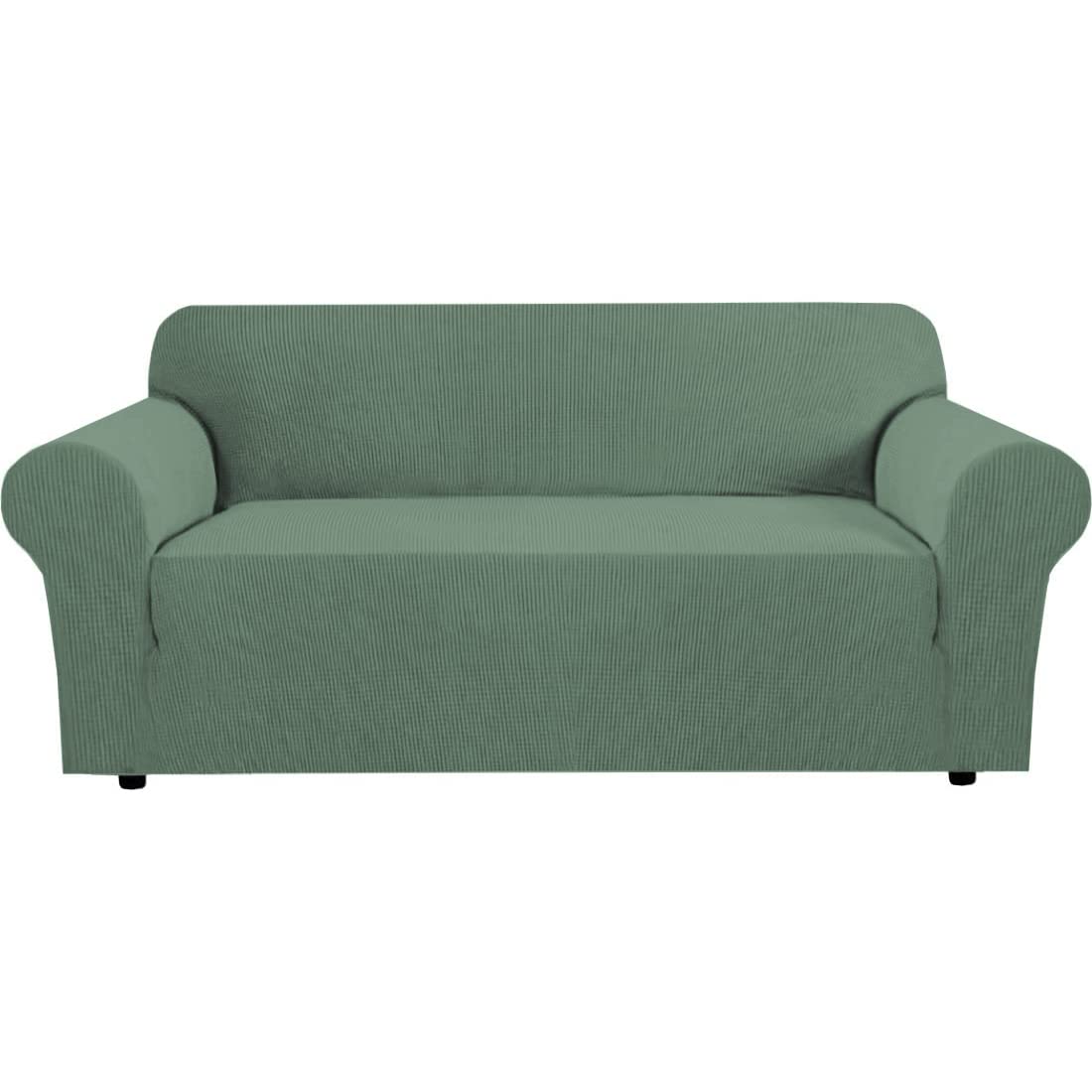 H.Versailtex Stretch Sofa Covers 4 Seater Sofa Slipcovers For Living Room Dog Cover For Couch Feature Thick Checked Jacquard Fab