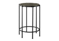 Monarch Specialties I 3755 Accent Table, End, Round, Side Table, Bedroom, Nightstand, Dark Bronze, Black Metal