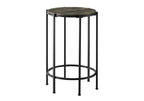 Monarch Specialties I 3755 Accent Table, End, Round, Side Table, Bedroom, Nightstand, Dark Bronze, Black Metal