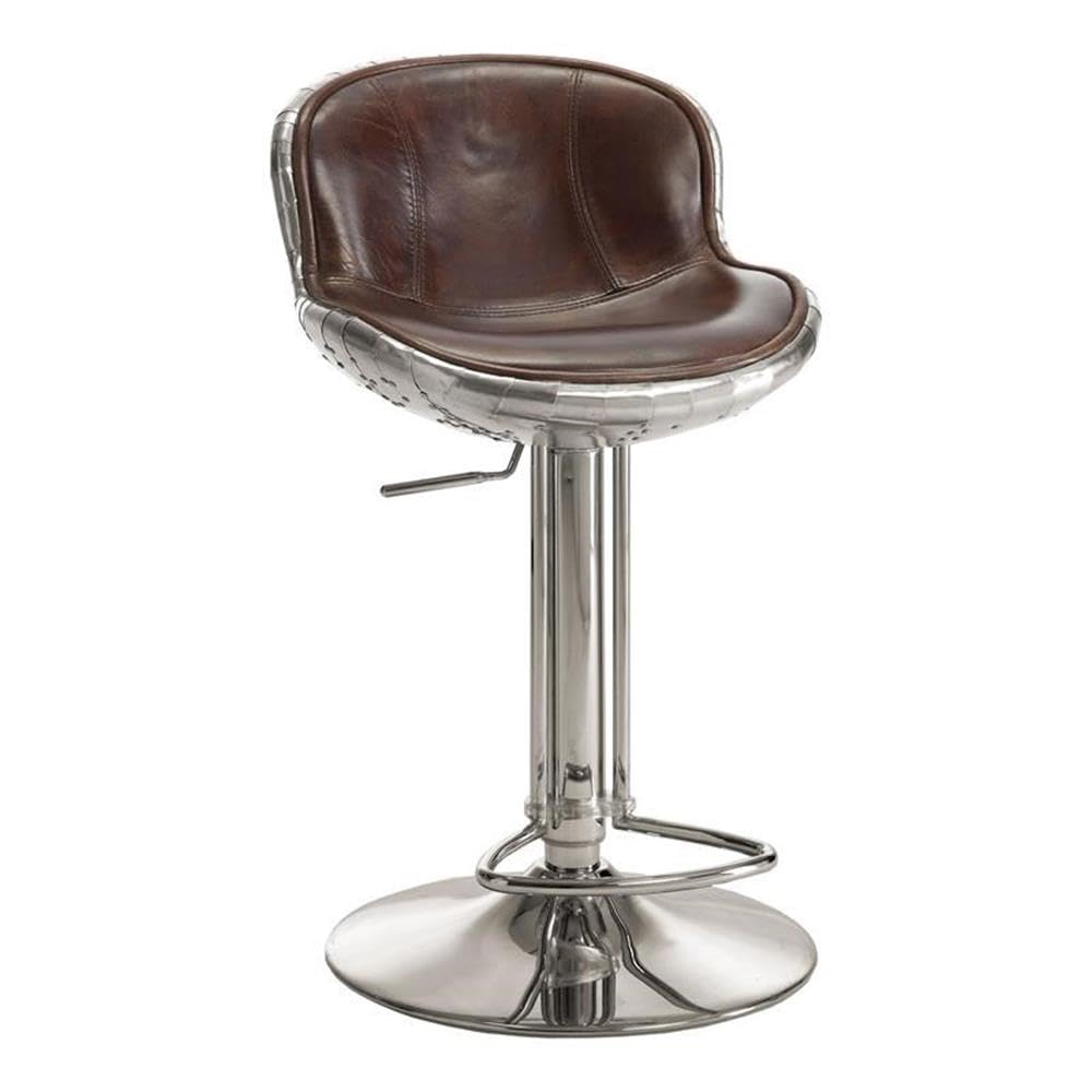 Brancaster 96556 Top Grain Leather Stool - Thumbnail 2