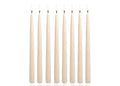 Rambue Classic Hand Dipped Taper Candles 8 Inch Tall Set of 12 Individually Wrapped(Ivory)